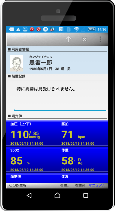 アンドロイド版の画面イメージ